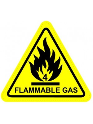 Flammable Gas Warning Sign Sticker