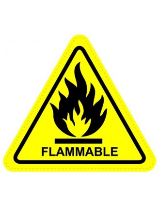 Flammable Warning Sign Sticker
