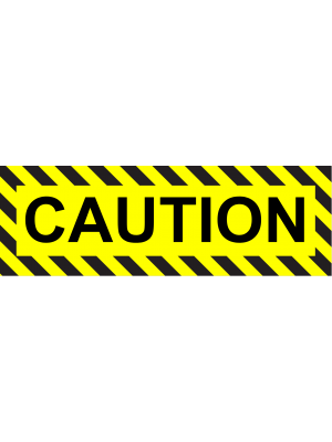 General Caution Warning Sign Sticker