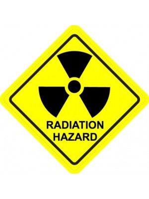 Radiation Hazard Diamond Warning Sign Sticker