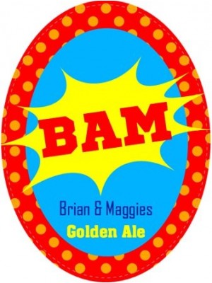 Comic Beer Oval Wine Label