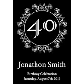 Elegant Black Wine Label