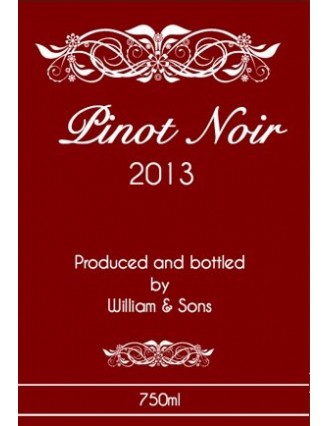 Red Esprit Wine Label