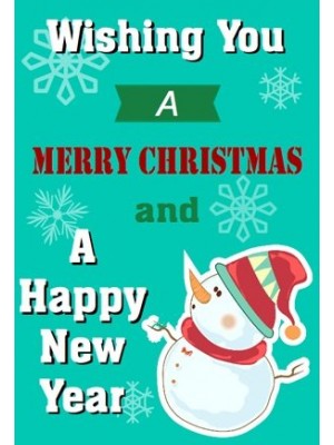 Christmas New Year Wine Label