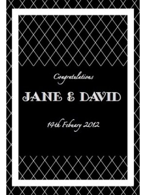 Black Quilted Wine Label