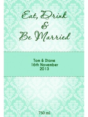 Eat Drink & be Married Wine Label