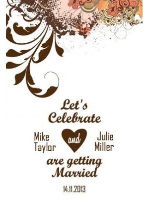 Funky Floral Wine Label