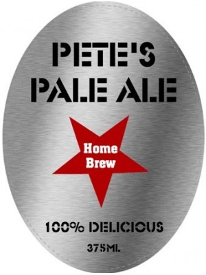 Pale Ale Oval Wine Label
