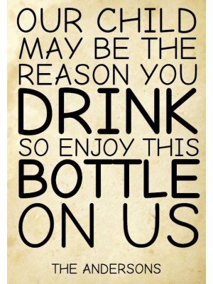 Teacher Thank You Our Child Wine Label