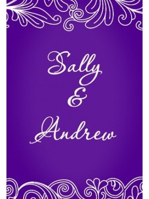 Purple Floral Wine Label