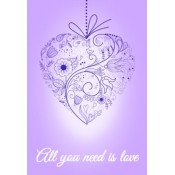 Flower Heart Wine Label