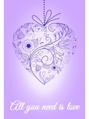 Flower Heart Wine Label