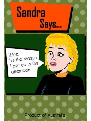 Retro Girl Wine Label