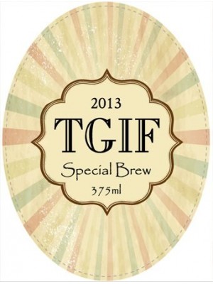 Special Brew Oval Wine Label
