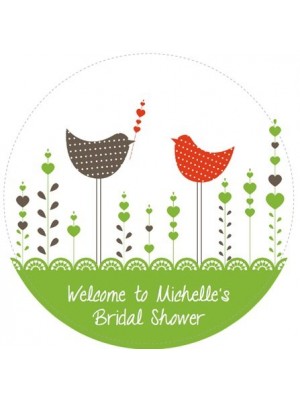 Bridal Shower Circular Wine Label